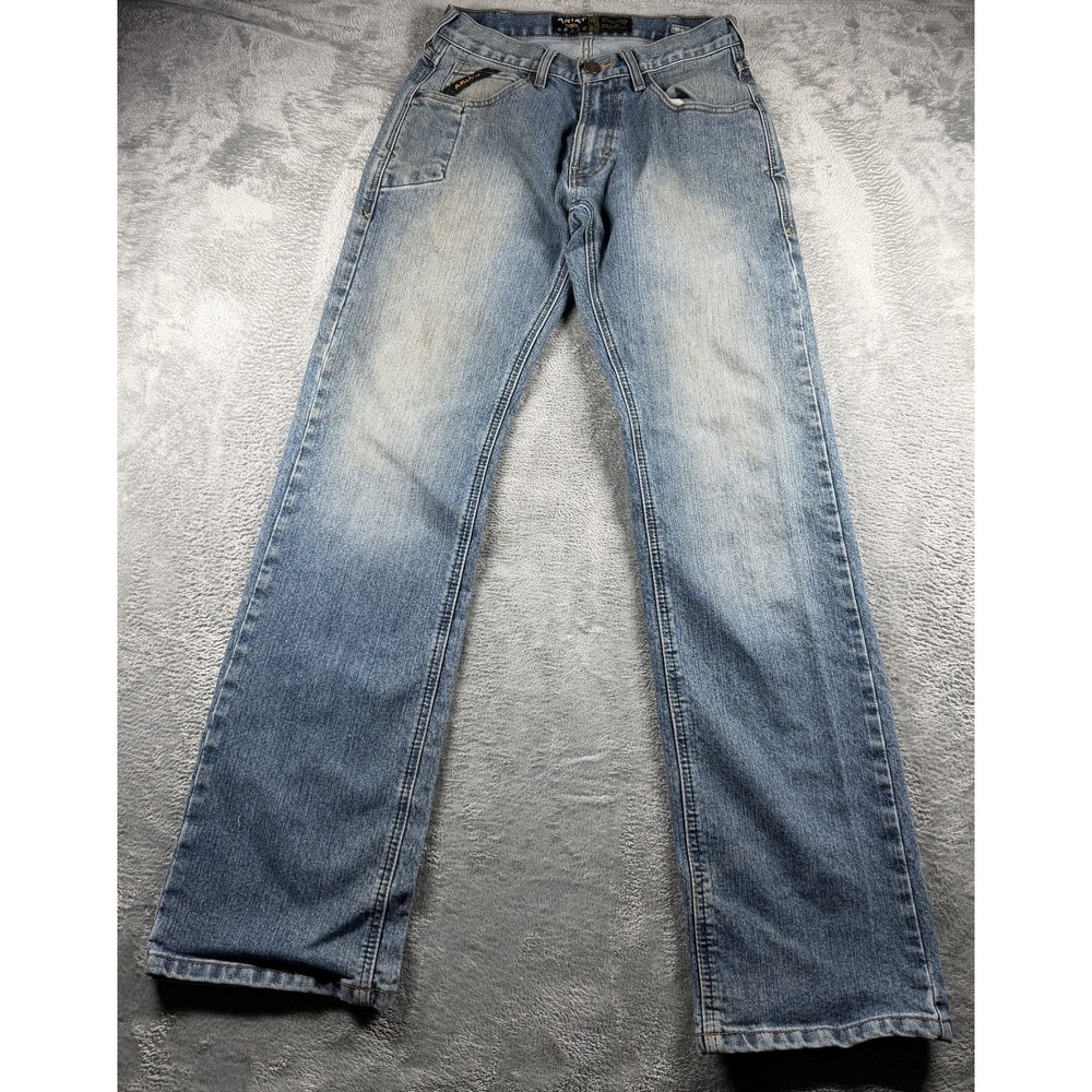 Ariat Rebar M5 Straight Leg Jeans Mens 28x34 Blue Denim Workwear